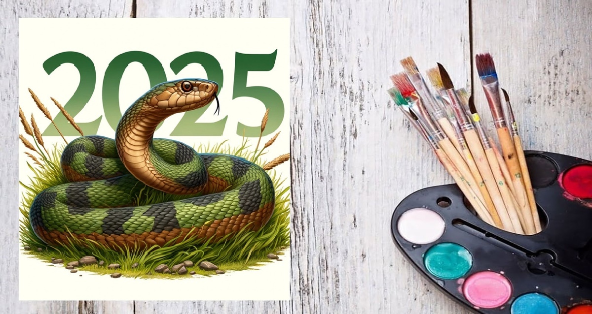 Раскраски Год Змеи 2025 / Новогодняя Змея 2025