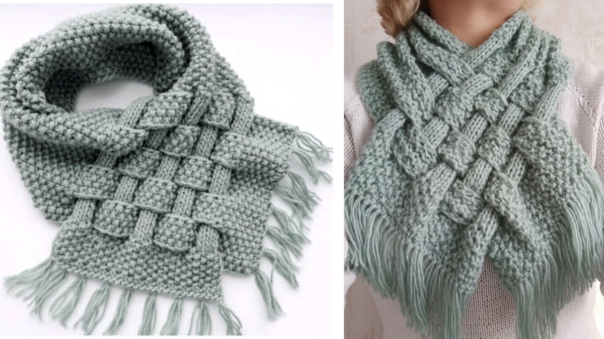 *Шарфик, связанный спицами. Ожидание и реальность: от идеи до готового результата.