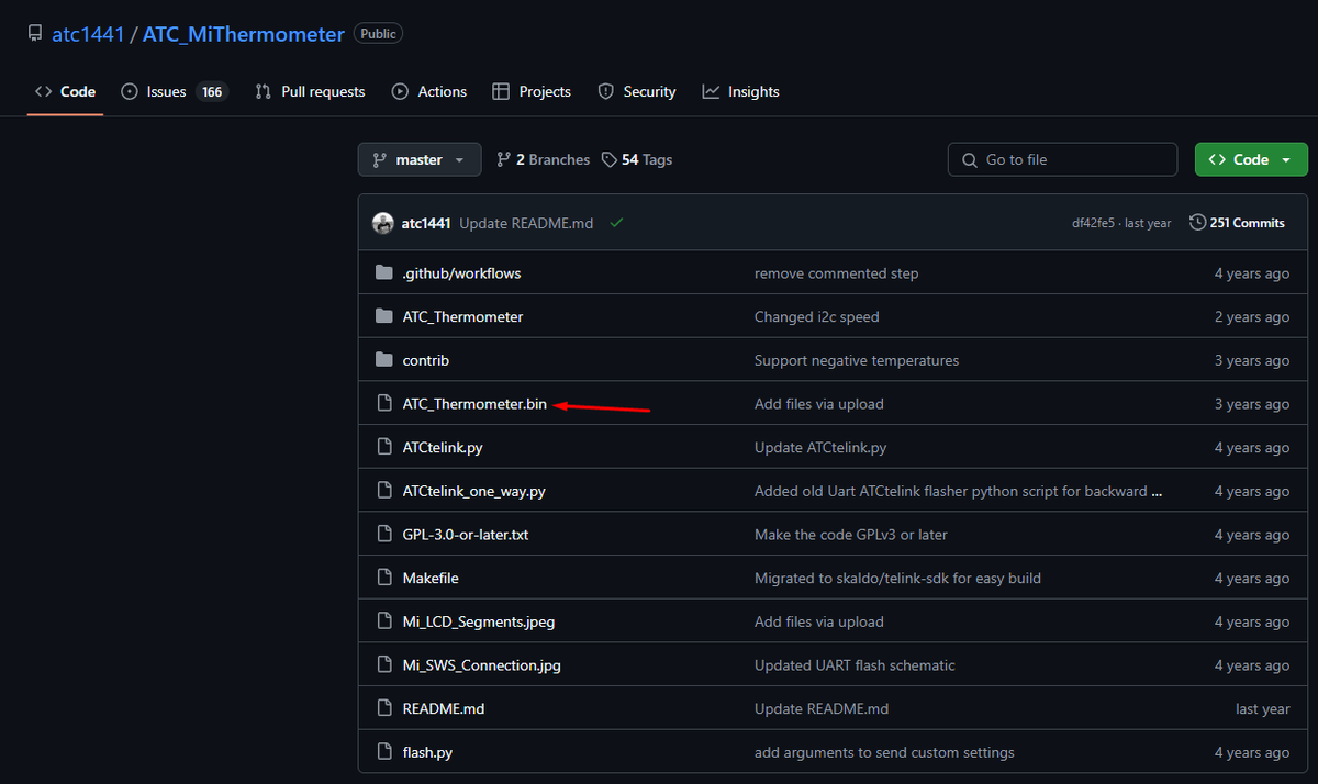 скачиваем файл ATC_Thermometer.bin