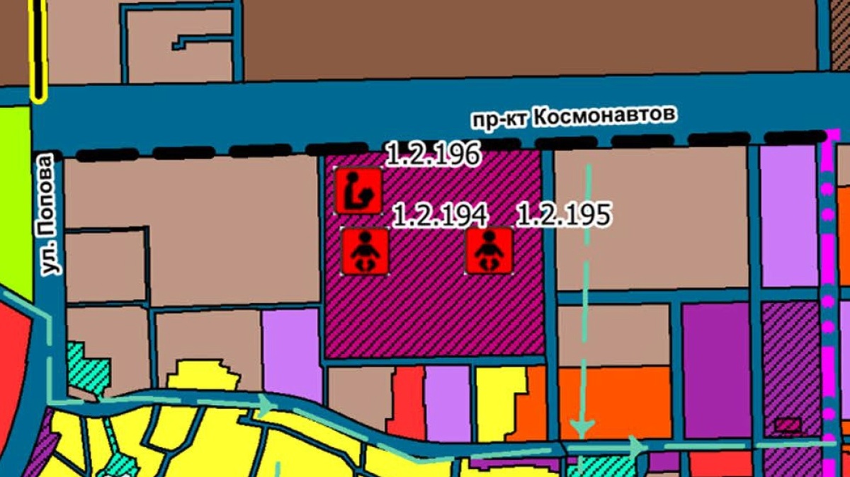 Фрагмент генплана Барнаула