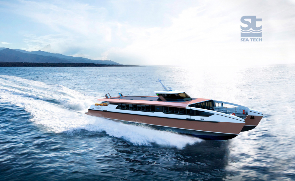 Пассажирское судно катамаранного типа на подводных крыльях проекта HSC150B / Фото: "Си Тех"  📷
