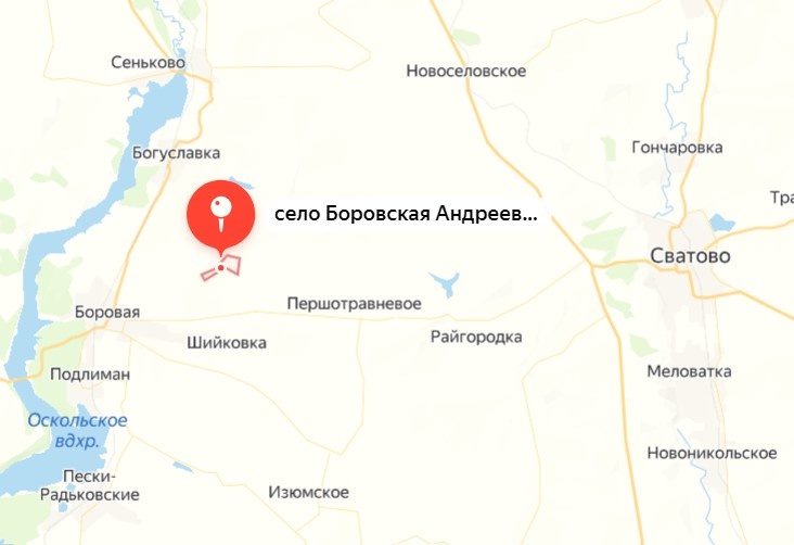   Расположение села Боровая.