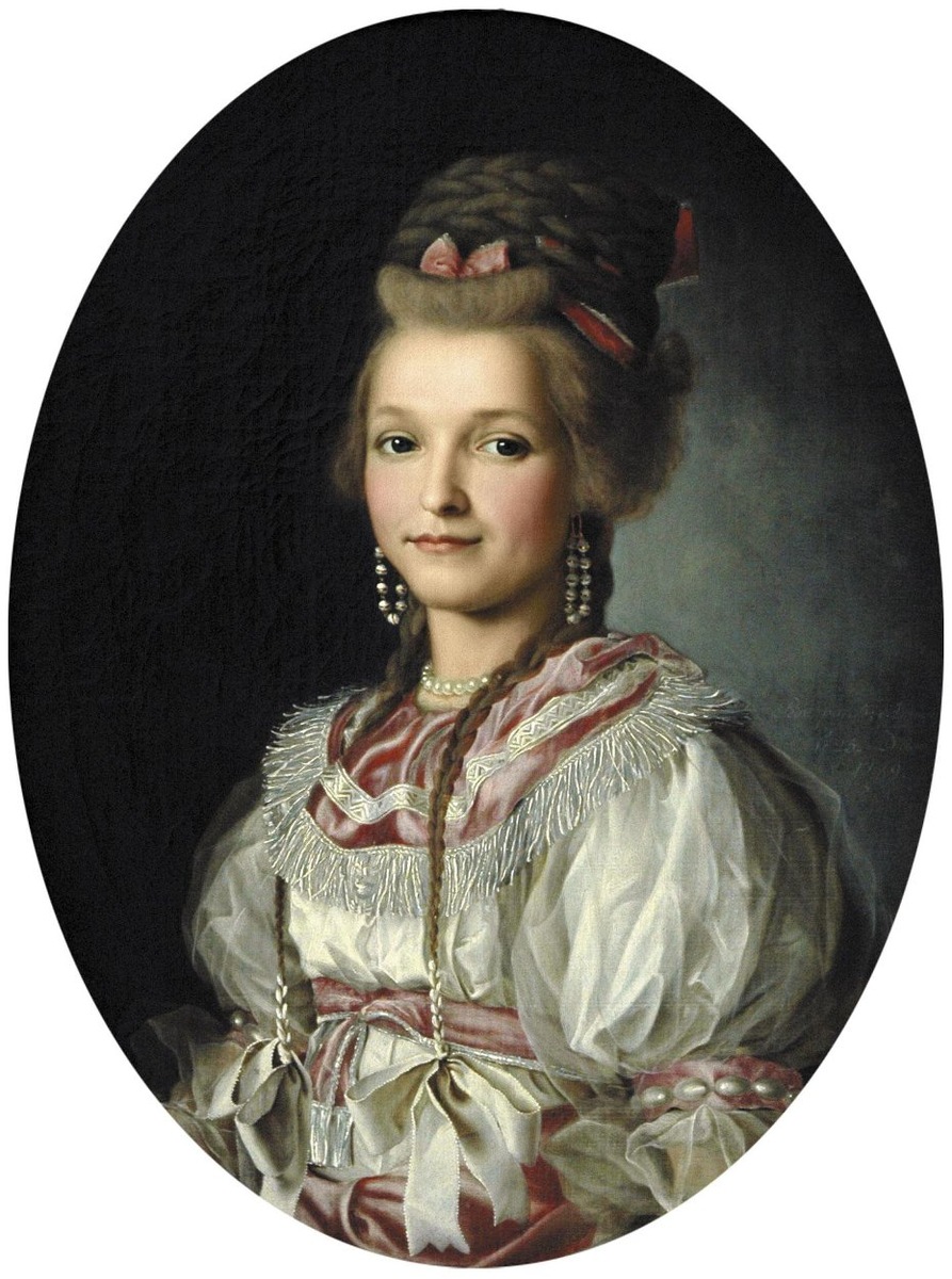 Портрет балерины Татьяны Васильевны Шлыковой. Худ. Николай Аргунов, 1789г. Картина находится в собрании музея-усадьбы "Кусково".