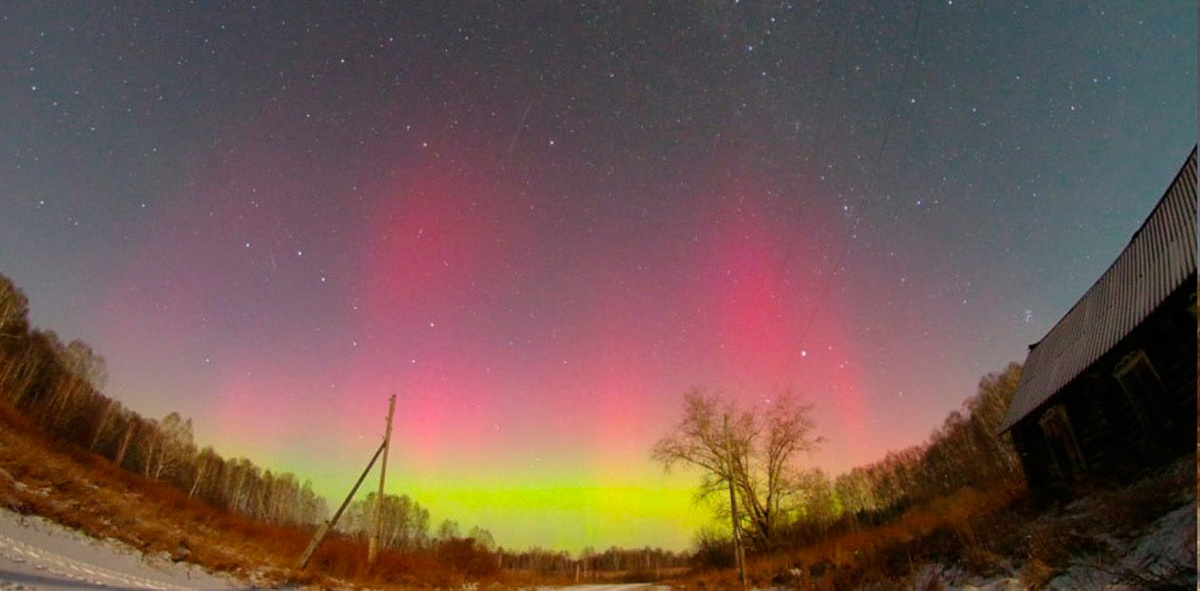 Северное сияние в Томской области. 10 ноября 2024 г. Фото М. Маслова