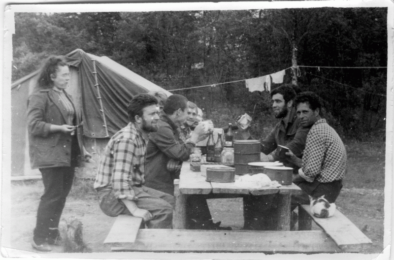 Лагерь геологов в Сибири, 1960-е