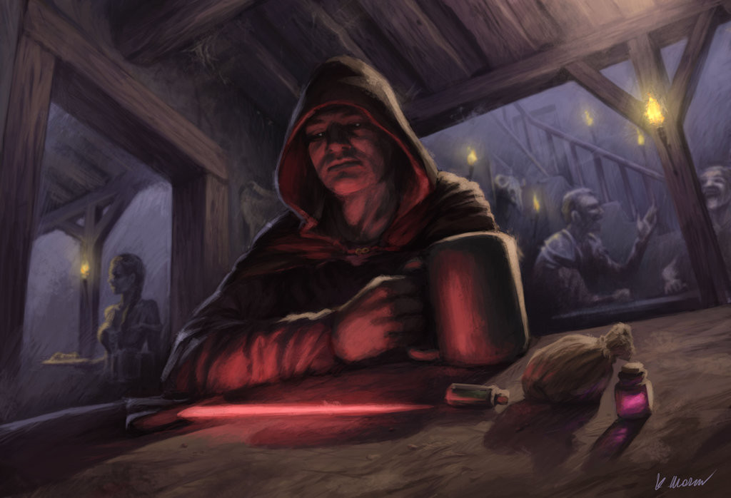 Дарзо Блинт - опытный мокрушник из цикла "Ночной ангел" (арт brentweeks.com).