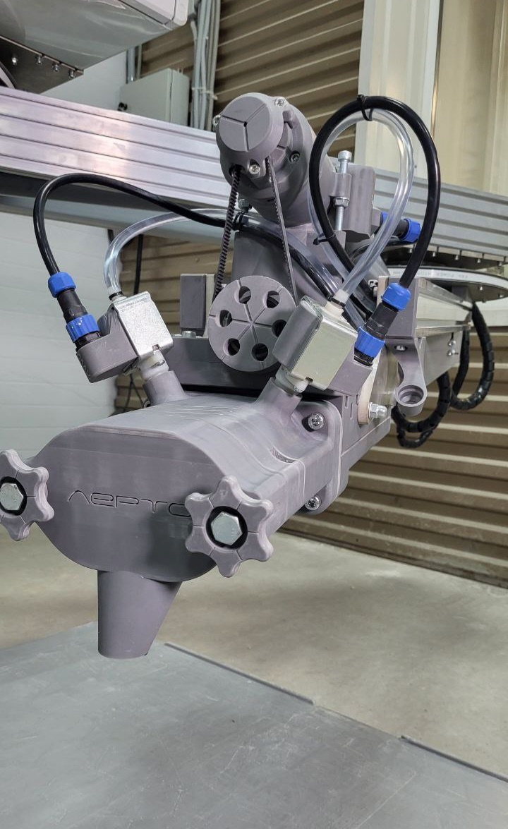 Проточный бетоносмеситель-экструдер строительного 3д принтера Лерто