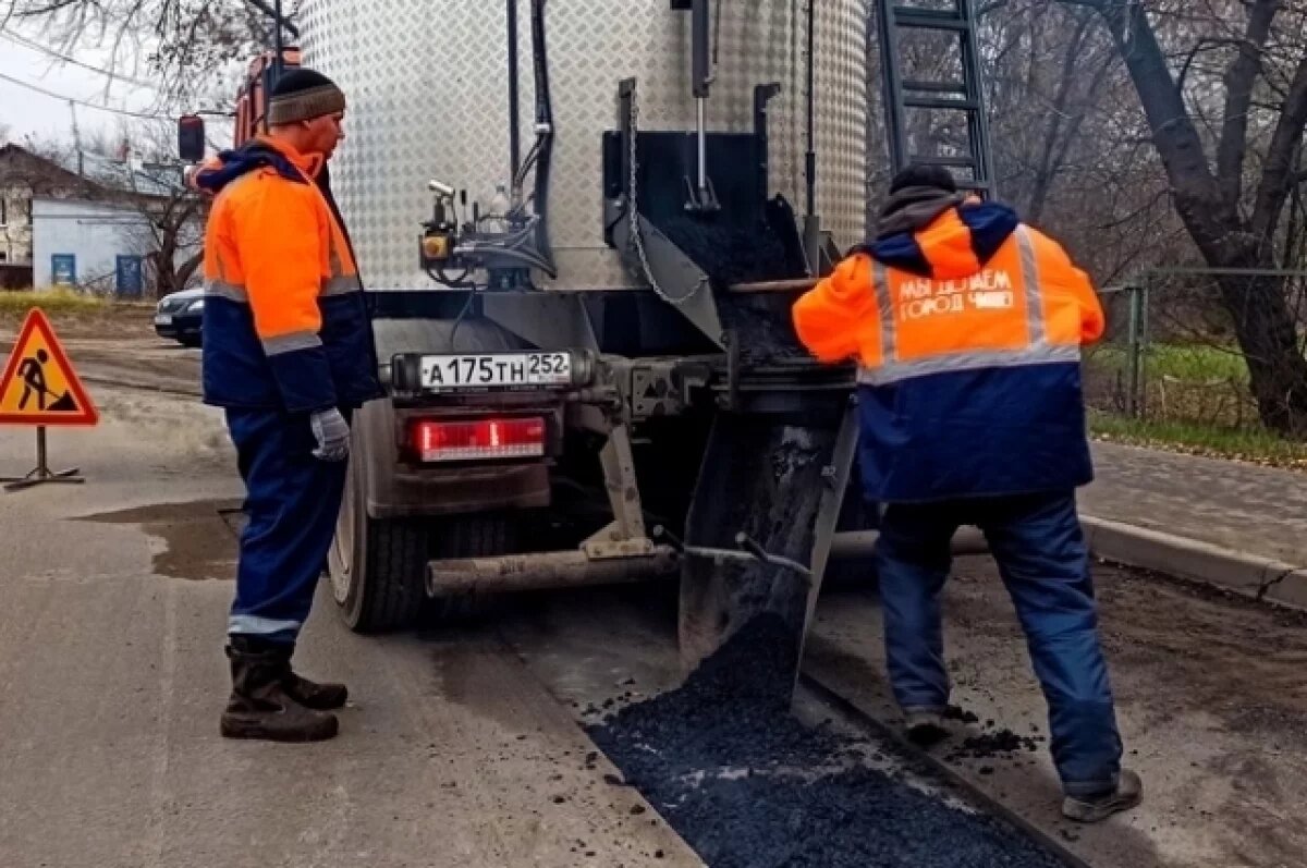    Ямочный ремонт выполнили на площади более 160 тысяч кв. метров в Нижнем