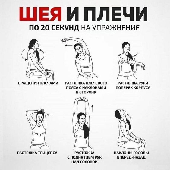 Полезные упражнения для шеи плечей