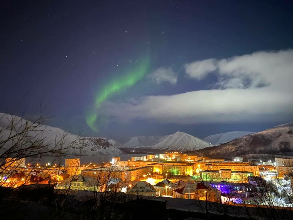 Природная красота — дополнительный бонус для катающихся в «Большом Вудъявре»: курорт находится за Полярным кругом, и можно увидеть северное сияние. Фото: Ирина / Яндекс Карты