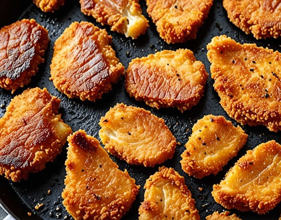 Жареные кусочки мяса