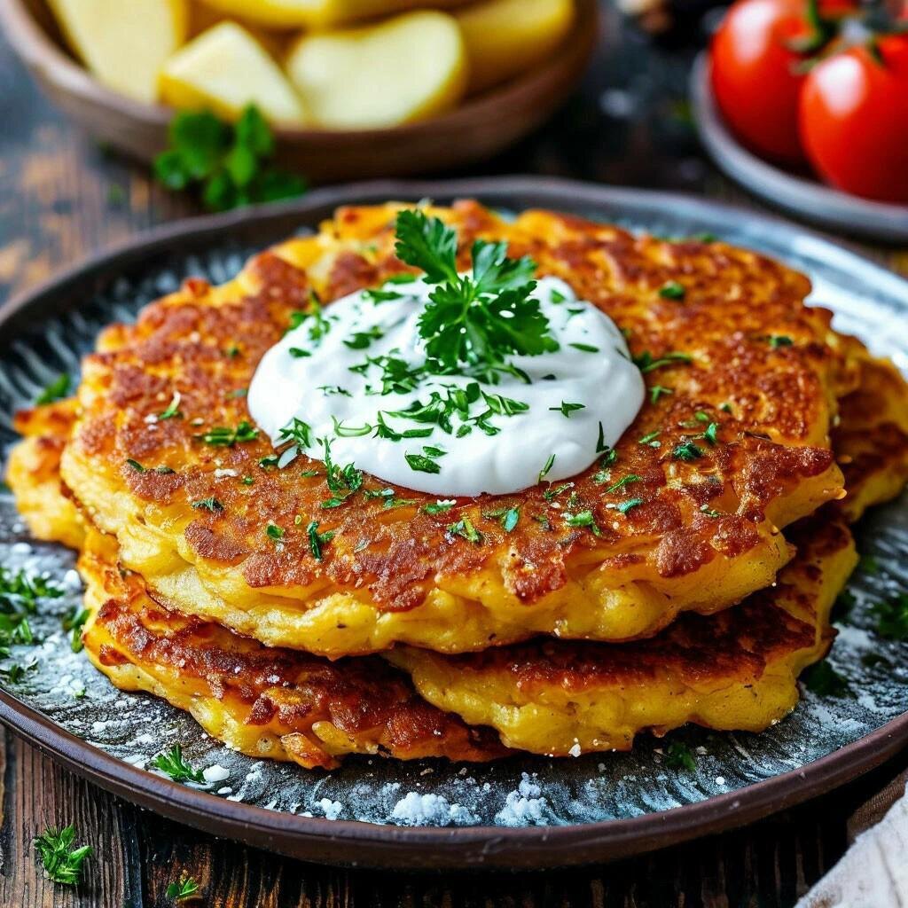 Драники со сметаной 