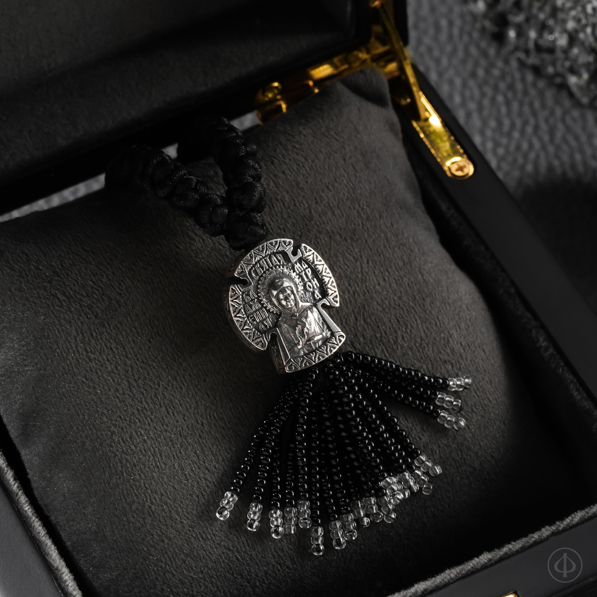 Чётки со вставками из серебра на 50 узелков, 001