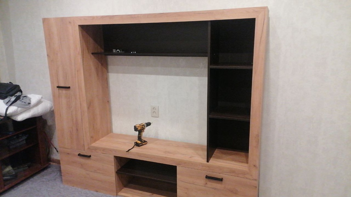 Лайфмебель – Огюст 3 Дуб золотой – венге - после сборки