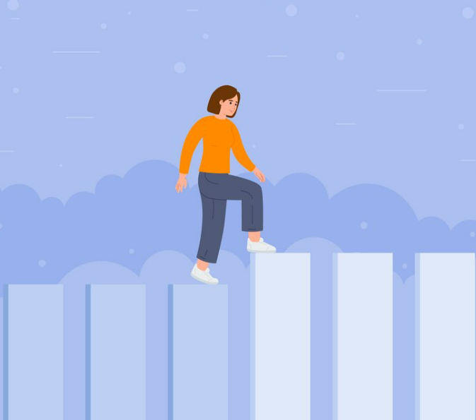 В росте важна закономерность и постоянное движение. freepik.com