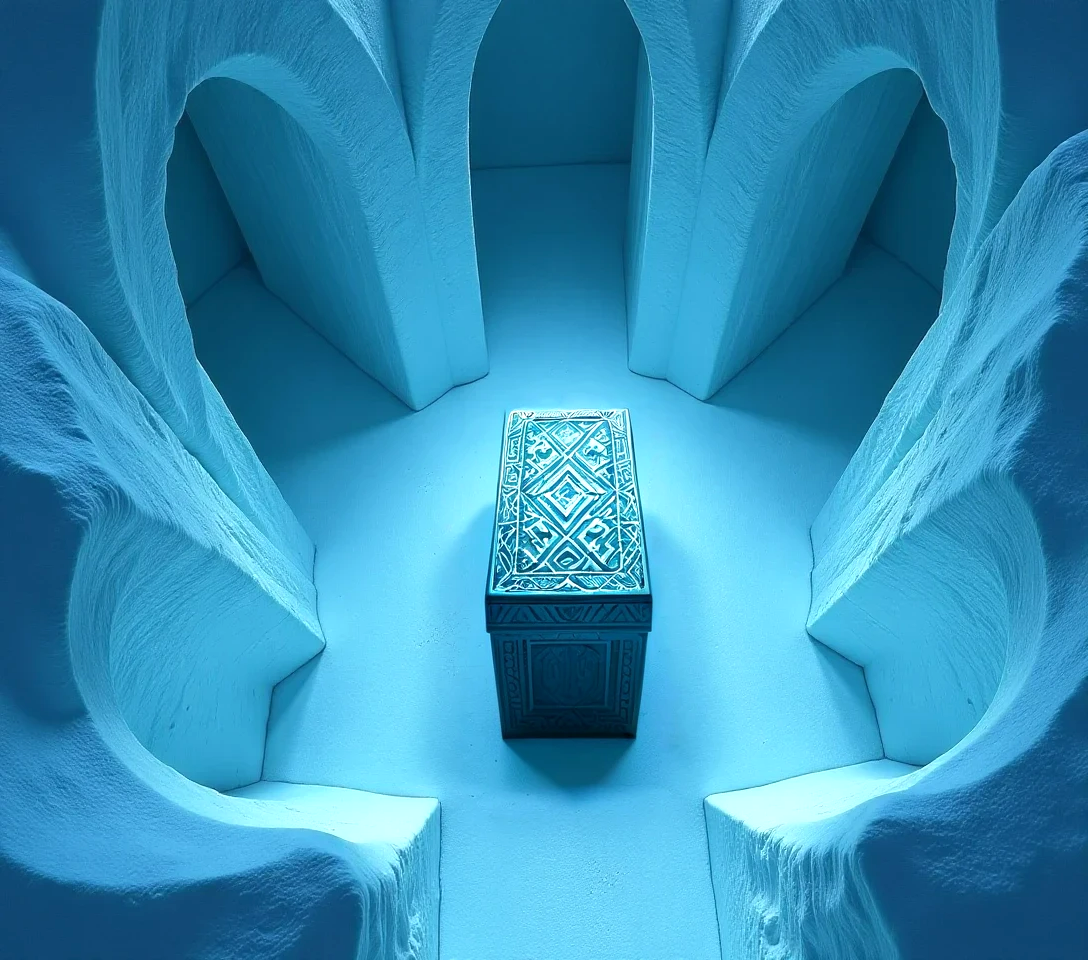 Полярники обнаружили короб или саркофаг.