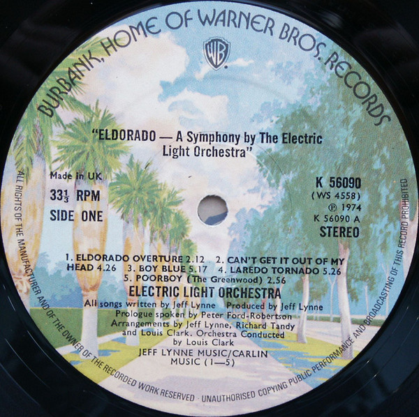 Electric Light Orchestra "Eldorado" (1974) LP side 1