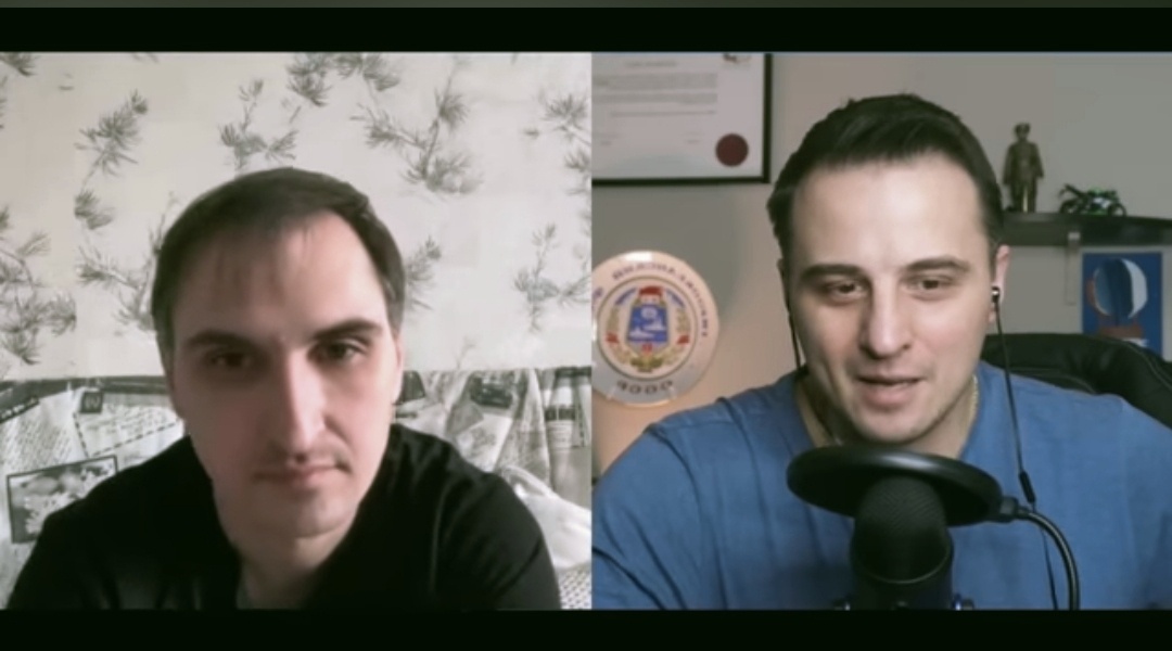 Скриншот из видео. Сергей справа.