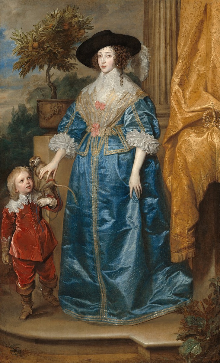 Королева Генриетта Мария с сэром Джеффри Хадсоном / худ. Э. ван Дейк, 1633