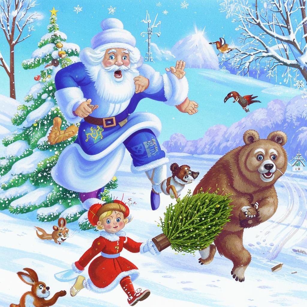 Ну что, сможем догнать Деда Мороза? А то унесёт он нашу Ёлку...