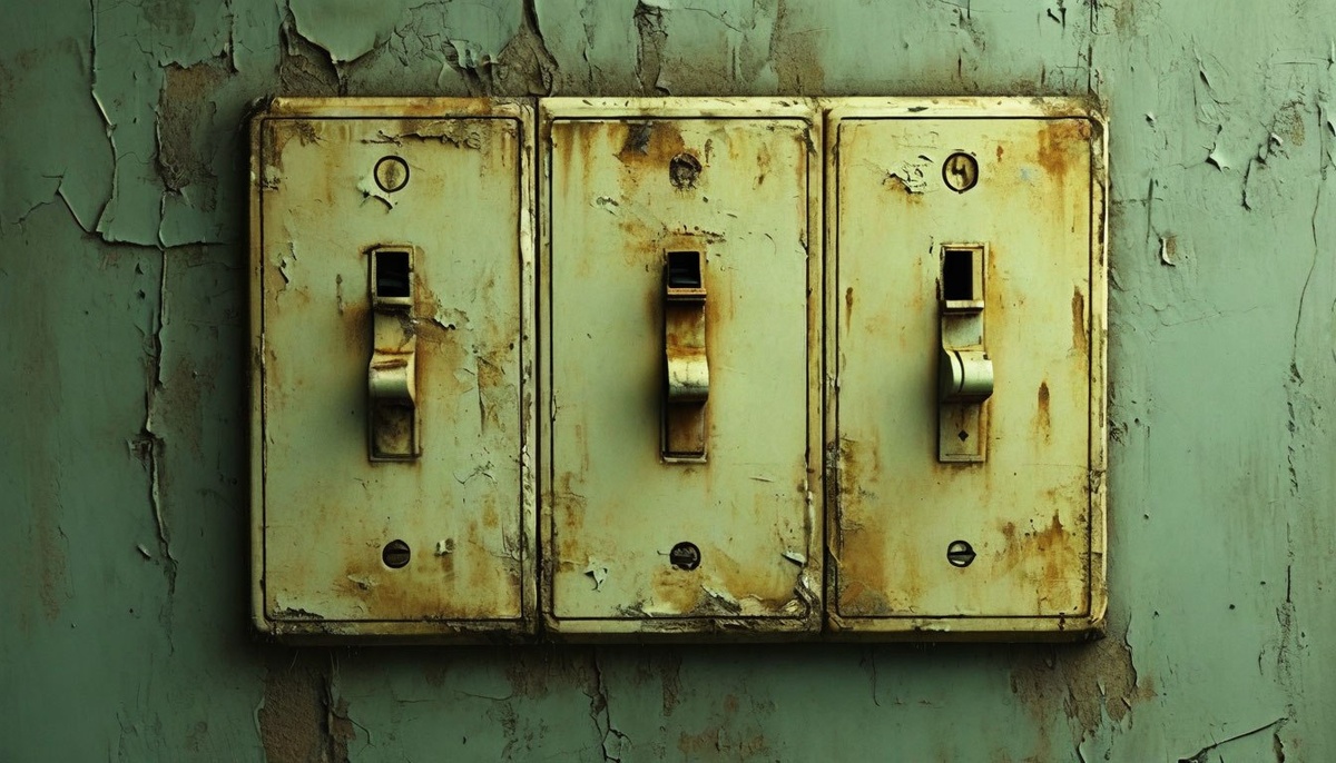 Пожелтевшие выключатели 