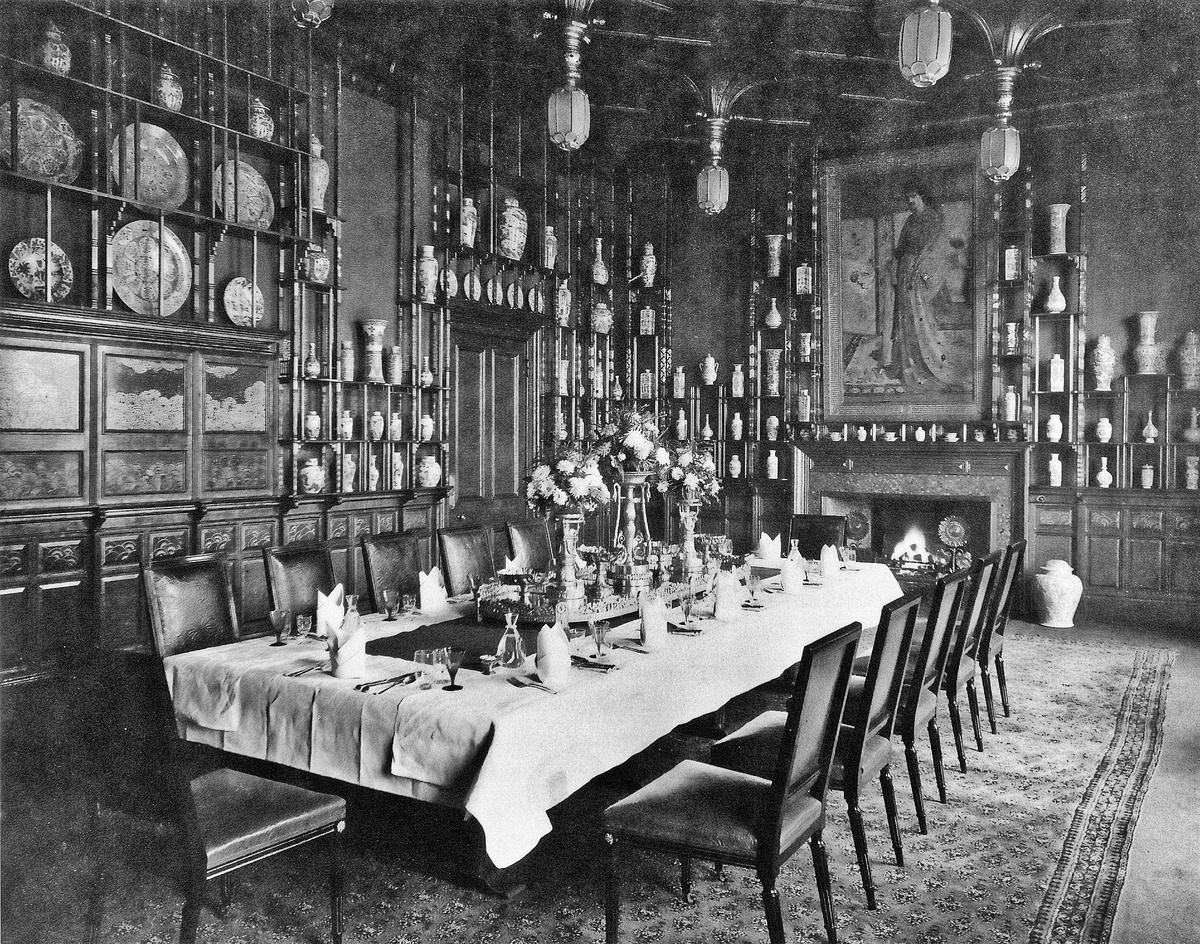 Столовая в особняке Фредерика Лейланда в Лондоне. 1890 год.