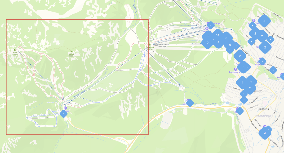 Карта курорта взята с официального сайта