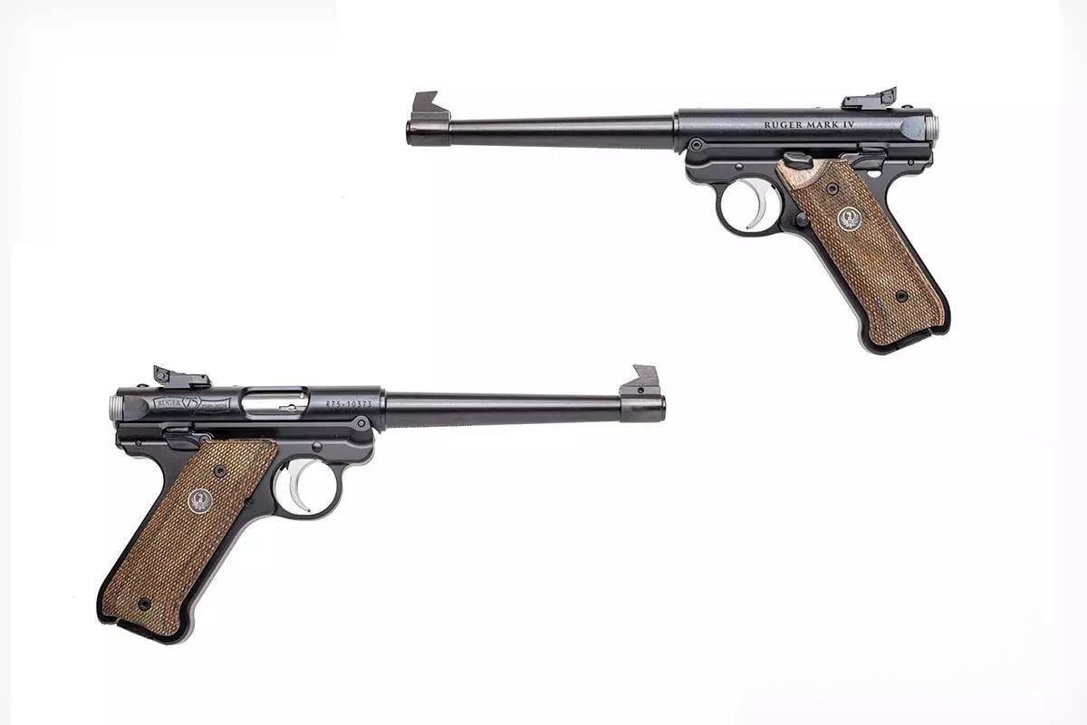 Пистолет Ruger 75th Anniversary Mark IV — это улучшенная модификация классического пистолета, созданного Уильямом Б. Руджером в 1949 году. 
Этот пистолет построен на базе модели Mark IV и оснащён механизмом разборки с одной кнопкой. Он имеет конический ствол, регулируемые прицельные приспособления и механизм извлечения магазина, который активируется нажатием кнопки. 