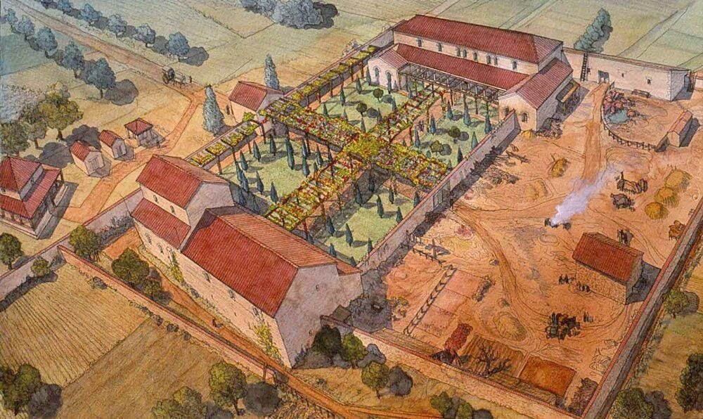 Центральные строения римской латифундии. Современная реконструкция. 