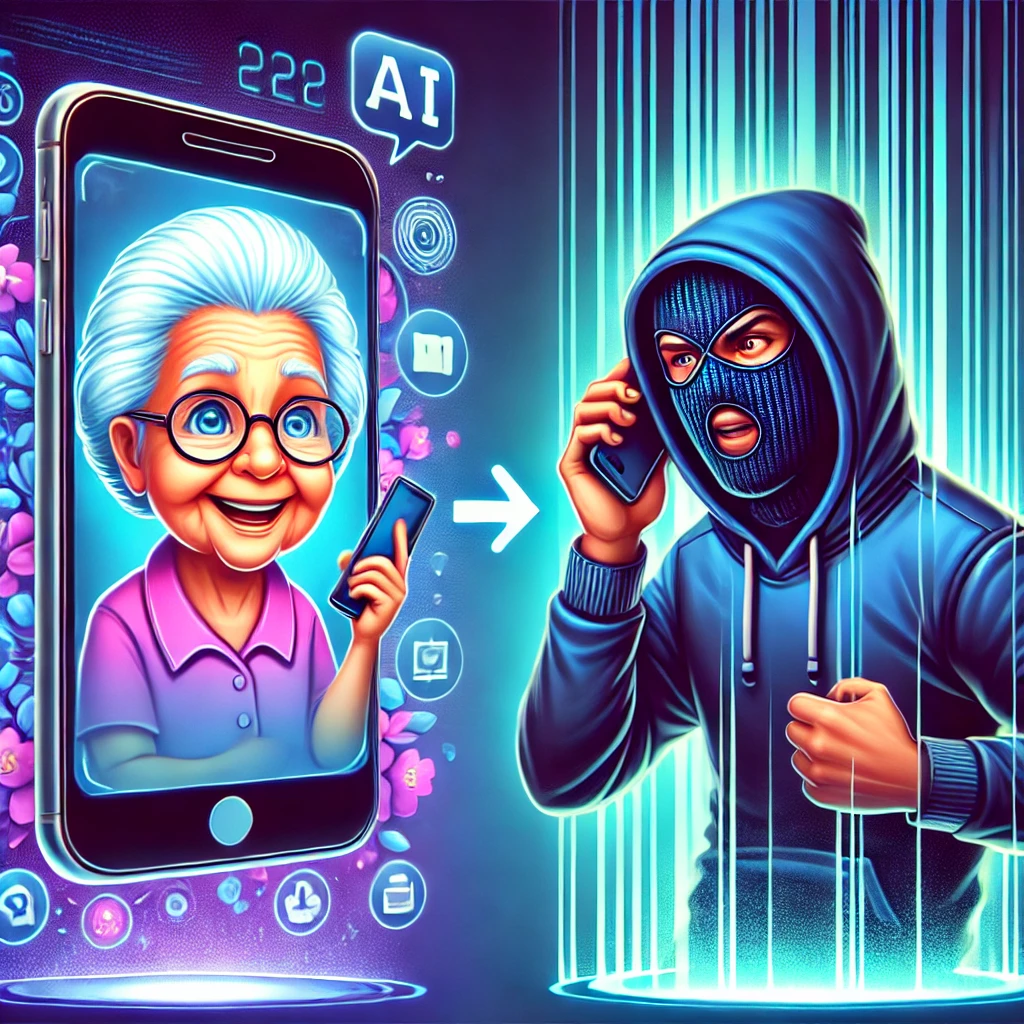ИИ в роли телефонной бабушки, выносящей мозг мошеннику