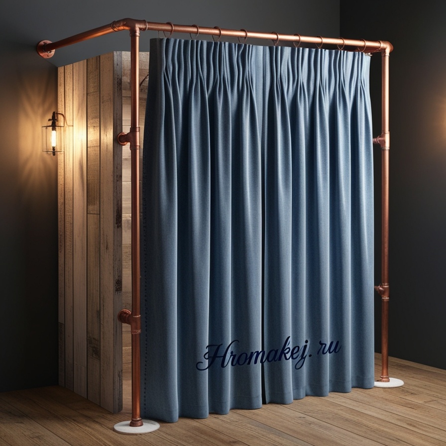 Примерочная из труб в стиле Loft