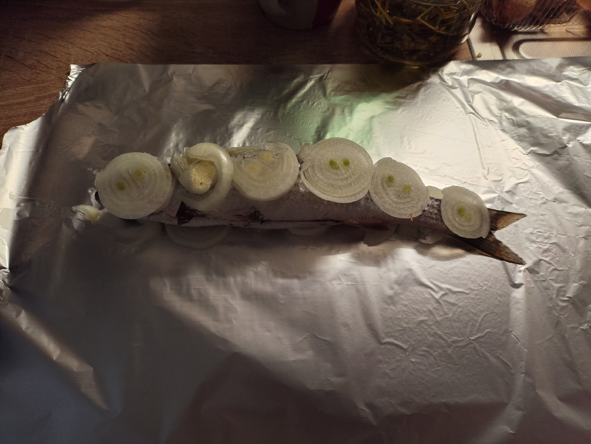 Лучок, такой же мелкий, как и рыбка