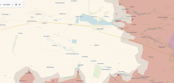    Стремительное продвижение ВС России за две недели // Скриншот страницы ТГ-канала "Юрий Баранчик".
