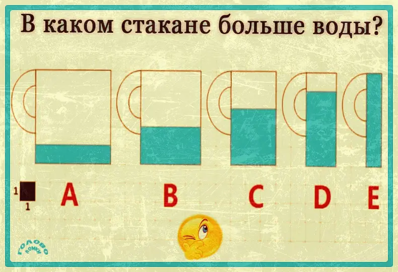 Решите задачку на картинке со стаканами