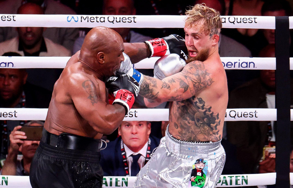 Майк Тайсон vs Джейк Пол. Фото с боя