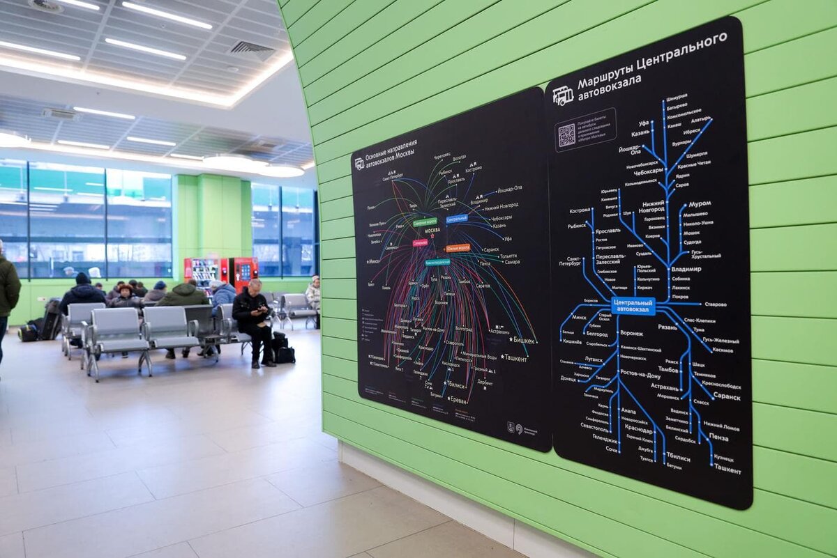    Вот так выглядит обновлённая навигация на автовокзалах. предоставлено пресс-службой Московского метрополитена