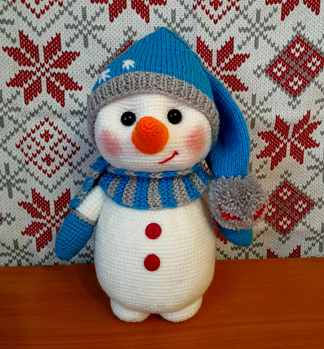 Снеговик амигуруми