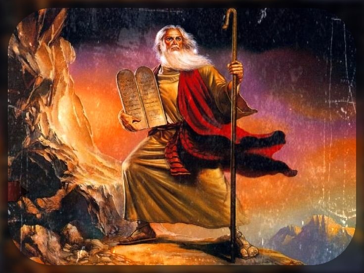 Моисей и скрижали  коллаж автора