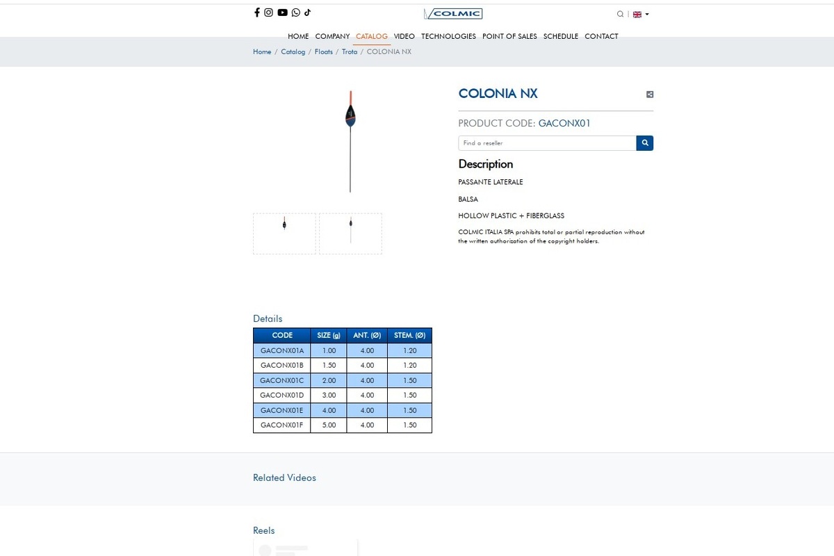 Colonia NX и Fastrout — одно и то же, если верить сайту Colmic