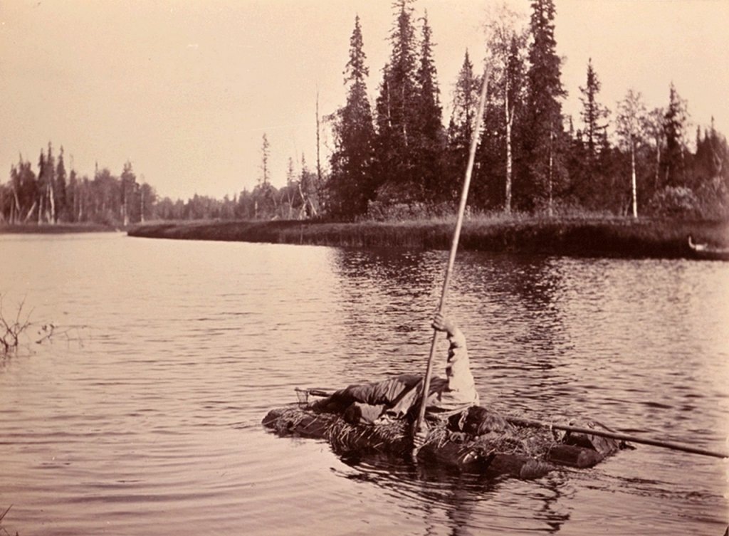 Промысел жемчуга на Кеми. 1894 год Фото Инто Конрад Инха, финский исследователь. Из открытых источников сети интернет.