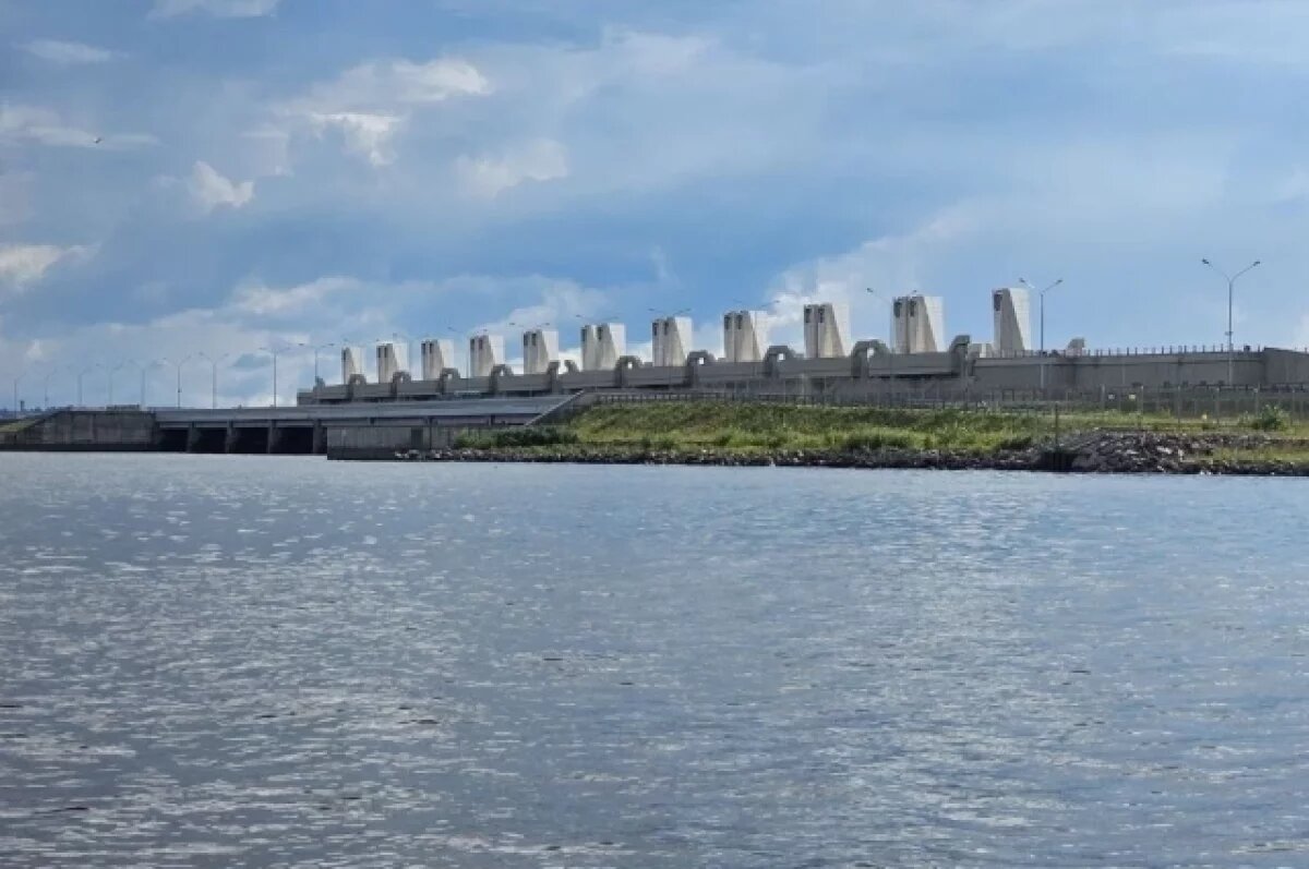    Из-за подъема воды в Неве закрыли затворы дамбы