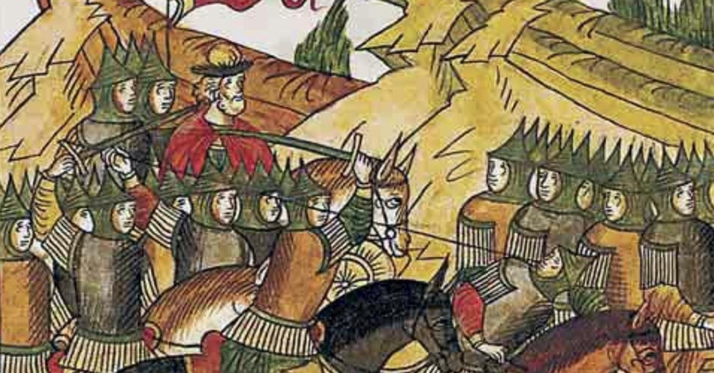 Битва князей на литографии того времени. Вторая средневековая междоусобица на Руси едва Русь не перечеркнувшая