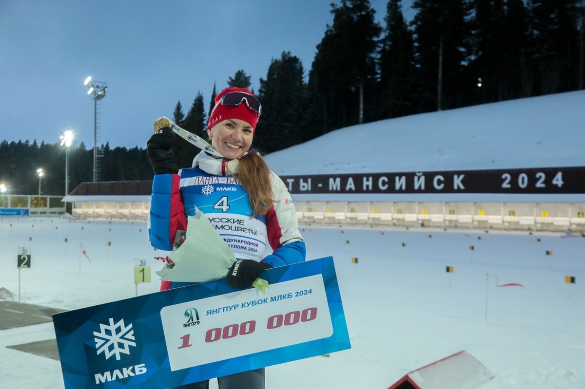    Виктория Сливко выиграла женский масс-старт на Кубке МЛКБ в Ханты-Мансийске, Екатерина Мошкова — в ТОП-10