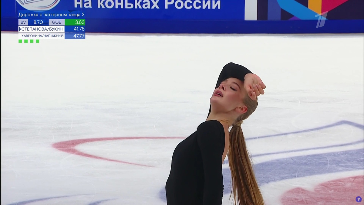 Александра Степанова и Иван Букин. Фото: стоп-кадр прямого эфира "Первого канала"