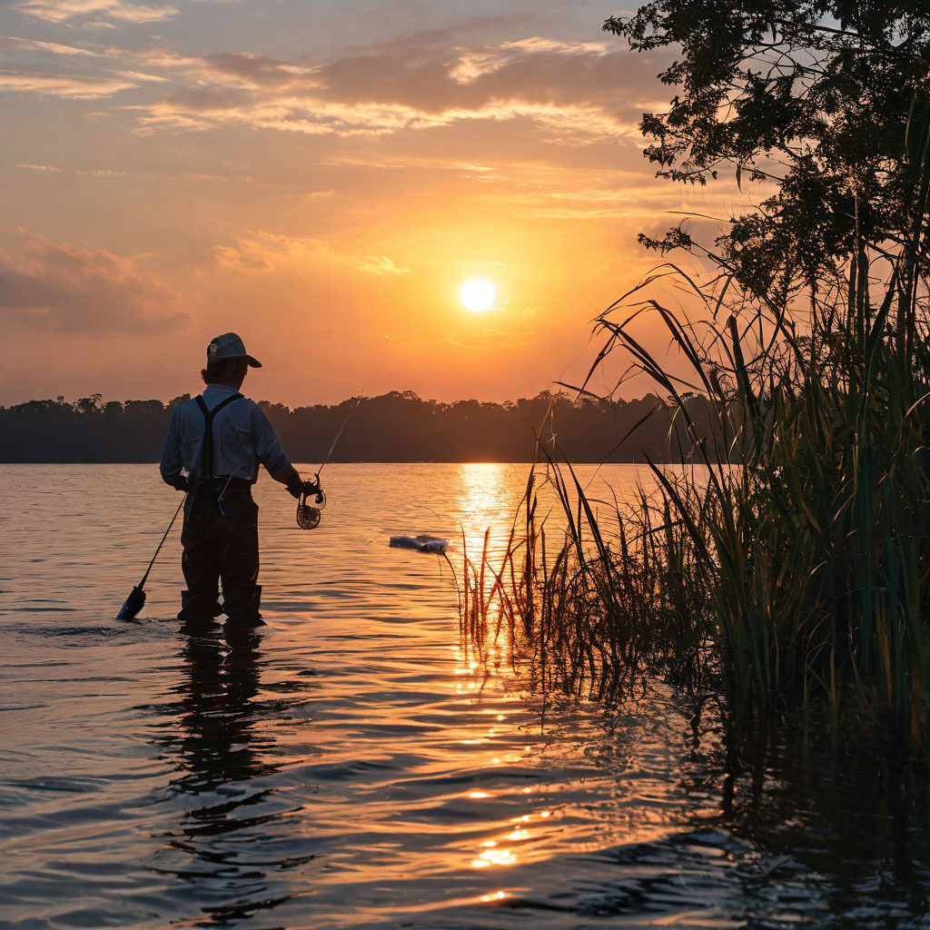 Рыбалка на восходе солнца