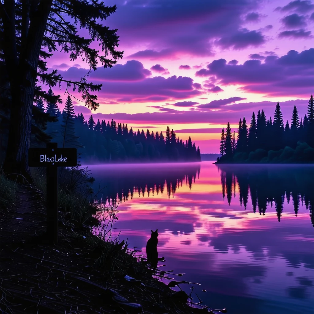 Озеро чёрное.