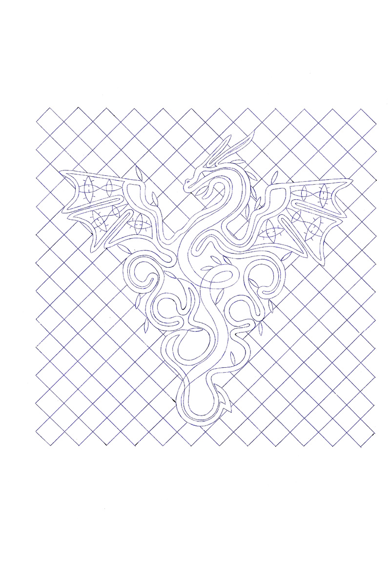 Сколок. Кружево на коклюшках. Формат А3