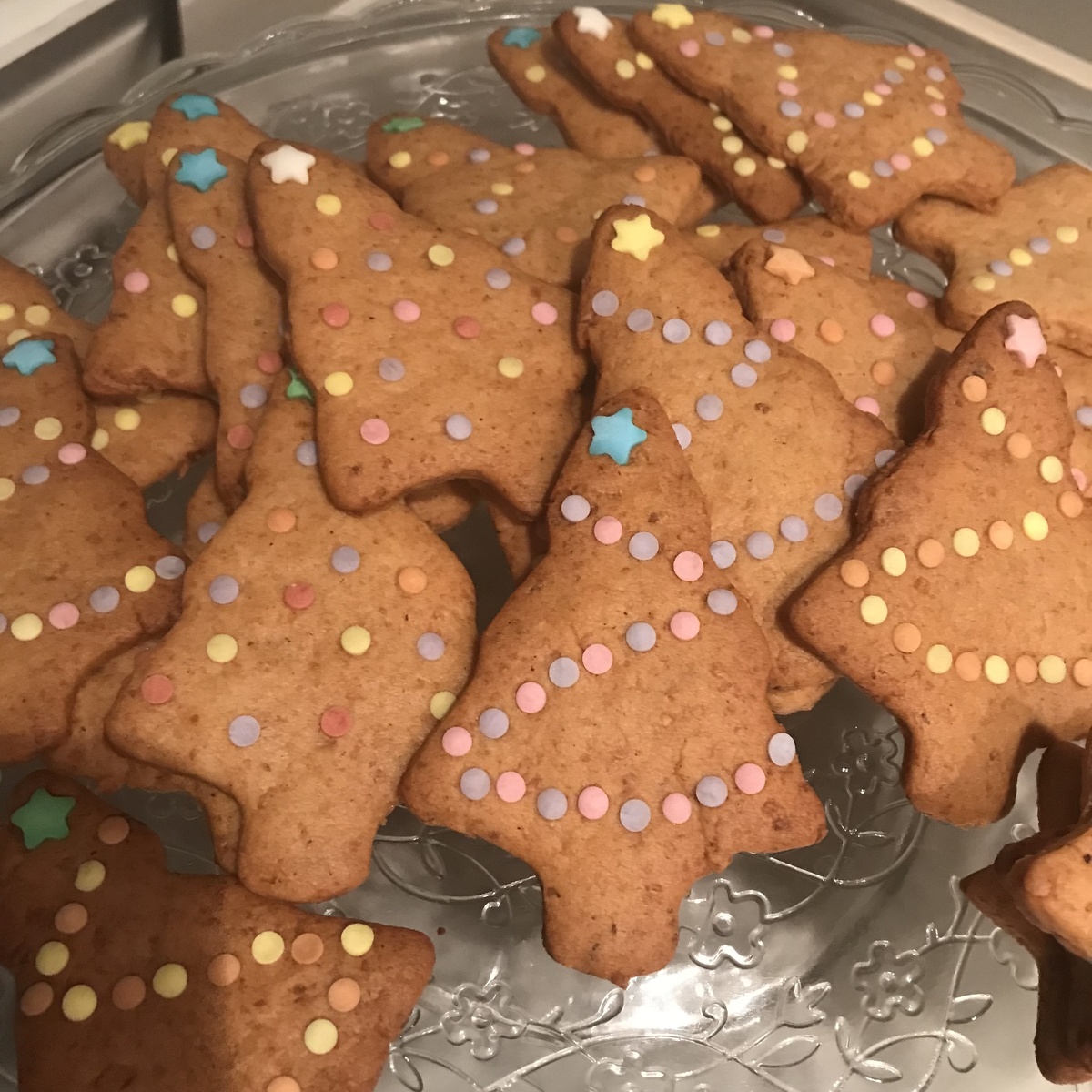 Имбирное печенье "Новогодние елочки"