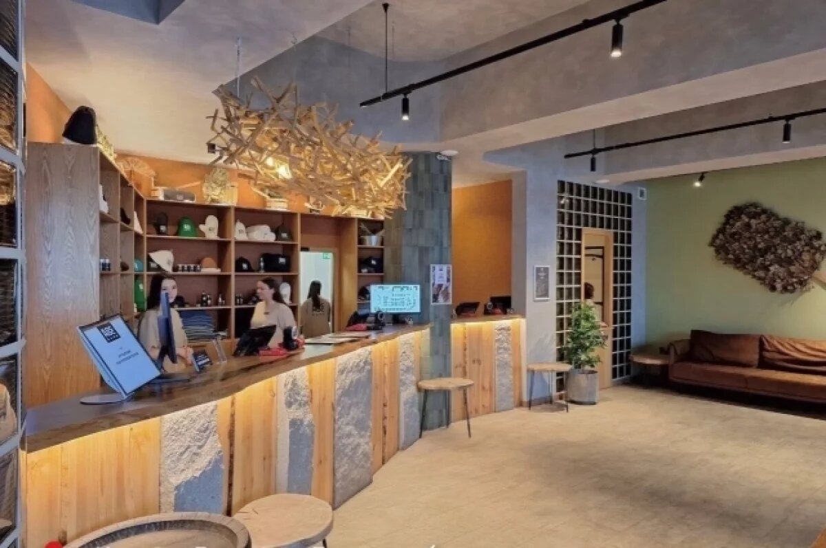    Глава Перми показал, как будет выглядеть холл будущей бани.