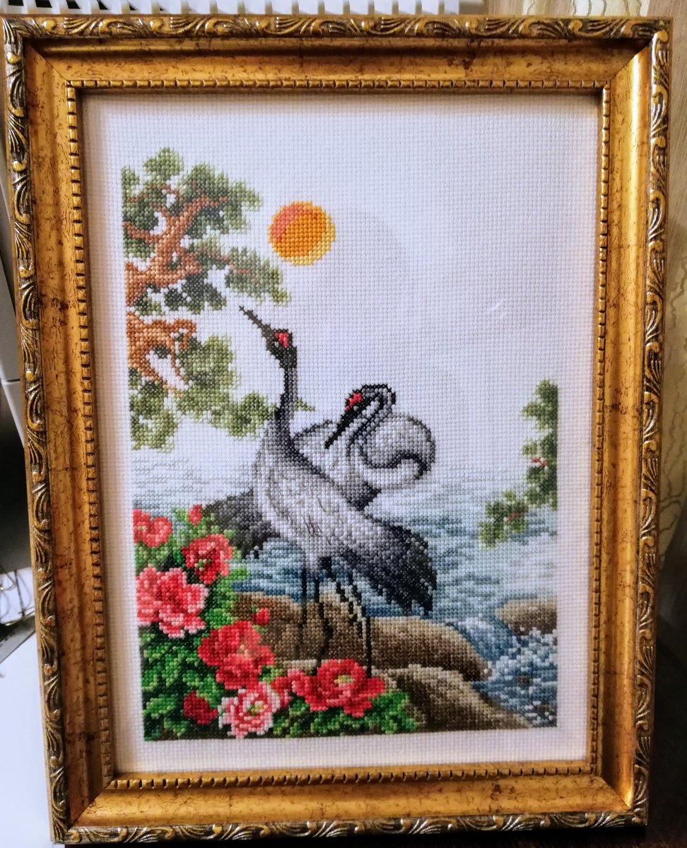 Чудесная игла, Здоровье, частичная вышивка крестом 